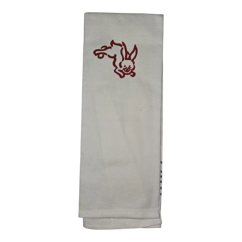 One By One Hawaii Handmade Japanese Yr Of The Rabbit 2023 Tea Hand Towel Rare
